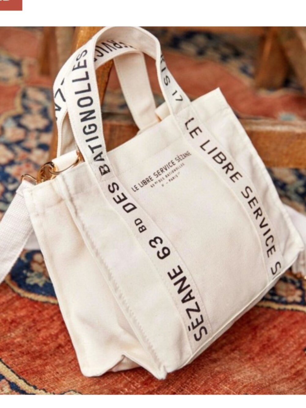 Sezane Libre Full Zip Tote Purse